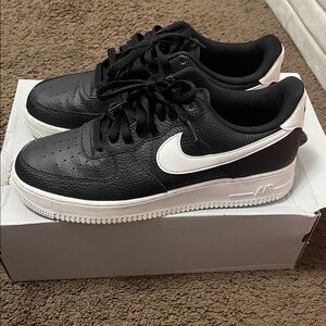 Nike Air Force 1 Black with White Sole